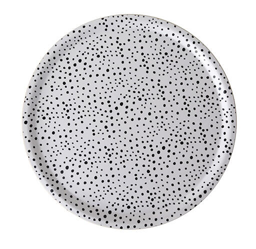 Tray with dots.
