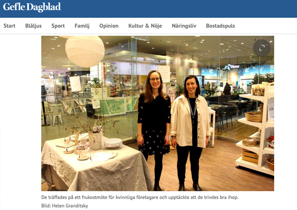 pop up butik Gävle, Elina Dahl, Gefle dagblad,