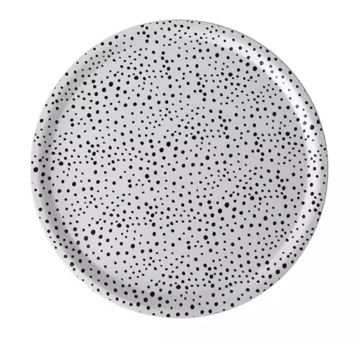 Tray with dots.