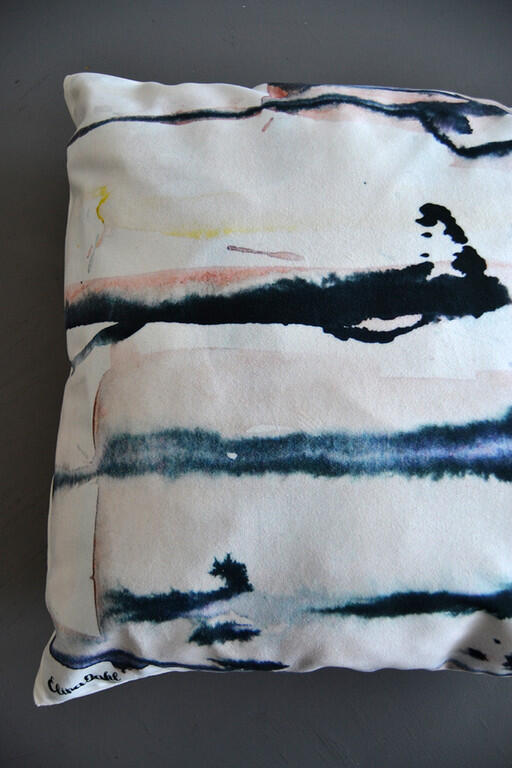 Kuddfodral Abstrakt i mjuk sammet. Elina Dahl Design.