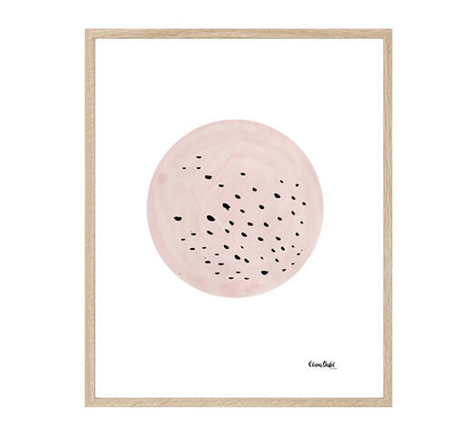 Print, Sprinkled pink moon. Elina Dahl Design.