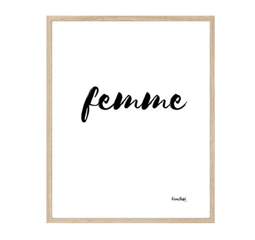 Print/kort, Femme, A6.Elina Dahl Design.