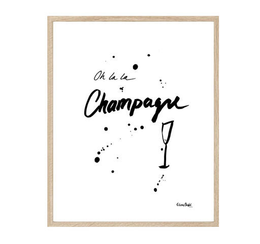 Print, Champagne. Elina Dahl Design.