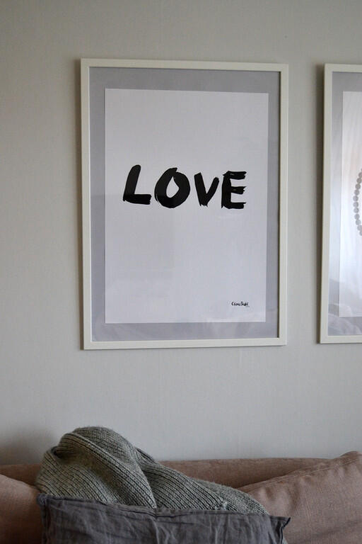 Print, Painted Love. Elina Dahl Design.