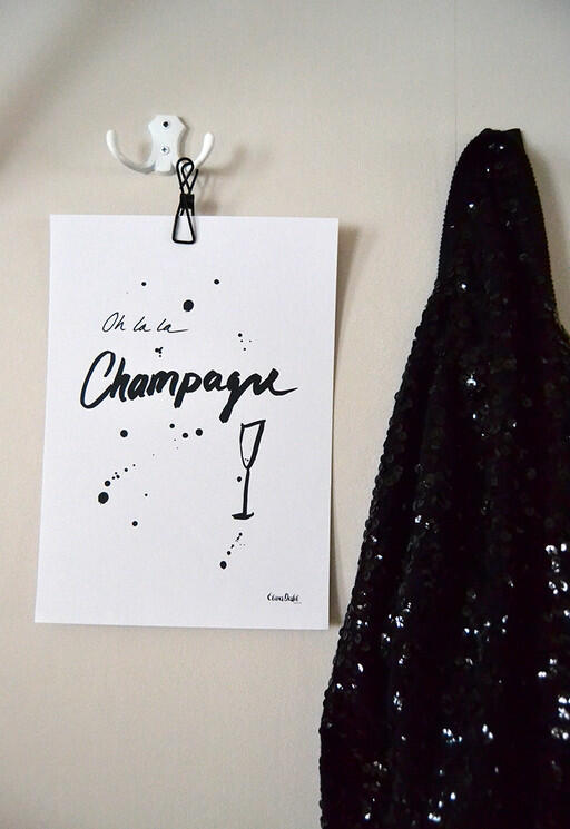 Print, Champagne. Elina Dahl Design.