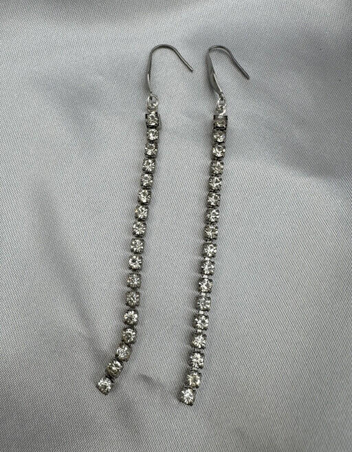 Örhängen strass, silver.