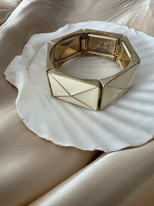 Armband, beige guld.