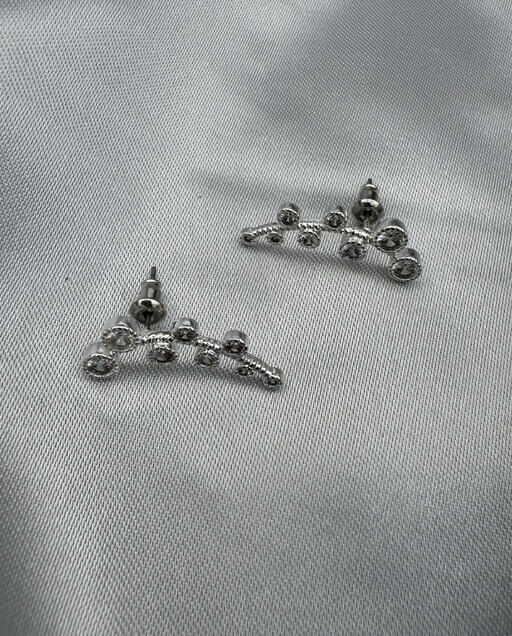 Örhängen, silver cubic zirconia.