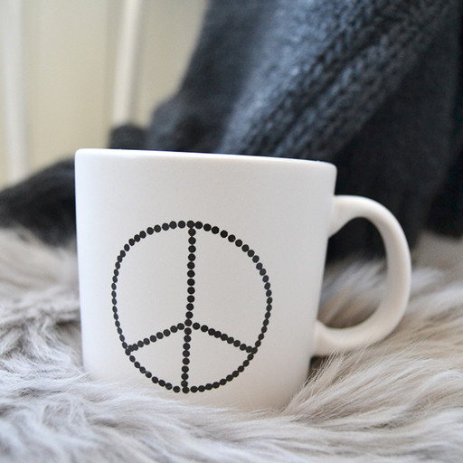 Mug, peace.
