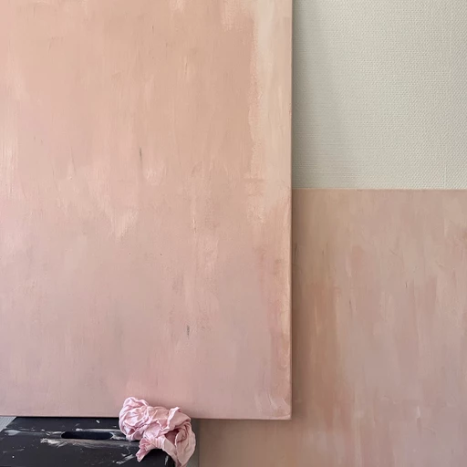 Originalmålning, Rosa himmel, säljs som par.