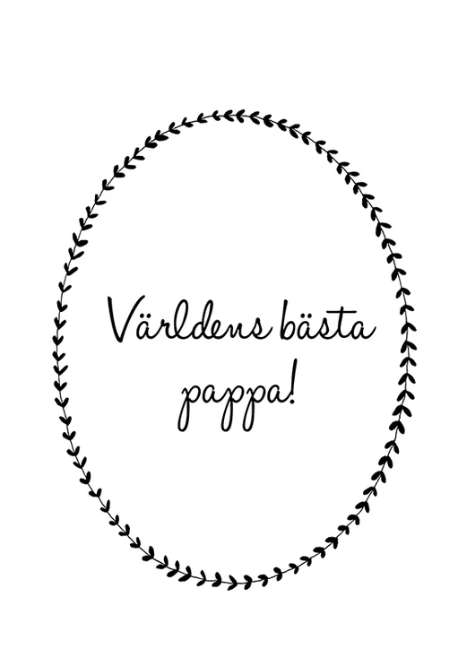 Farsdagskort med text. Elina Dahl Design.