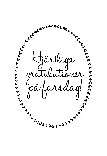 Farsdagskort med text. Elina Dahl Design.