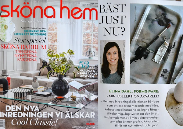 Elina Dahl, press, sköna hem, gävle, design, konst