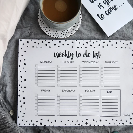 Weekly planner.