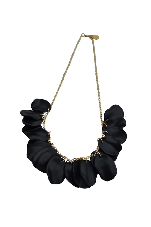 Halsband Black Drop Guld.