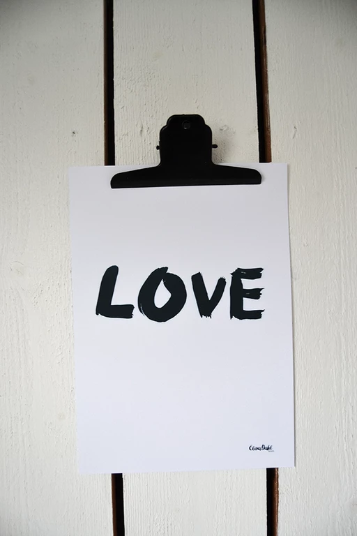 Print, Painted Love. Elina Dahl Design.