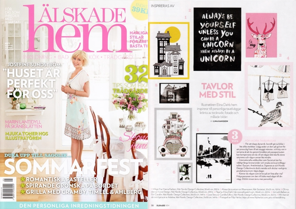 Poster i Älskade Hem, Nr. 5, Juni 2013.